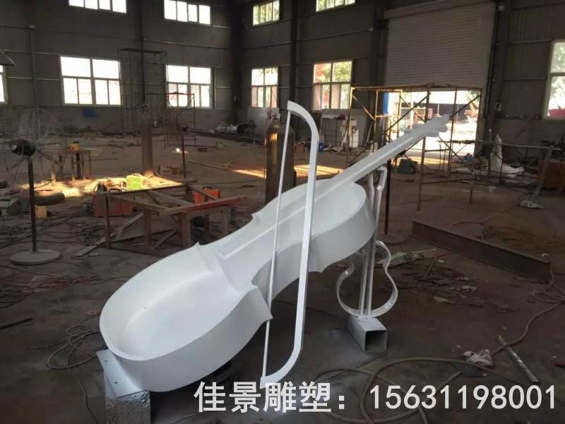 不锈钢小提琴标志雕塑