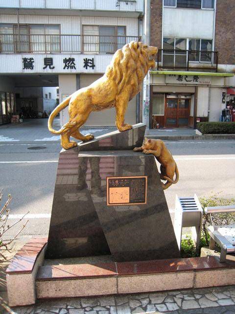 狮子动物景观铜雕