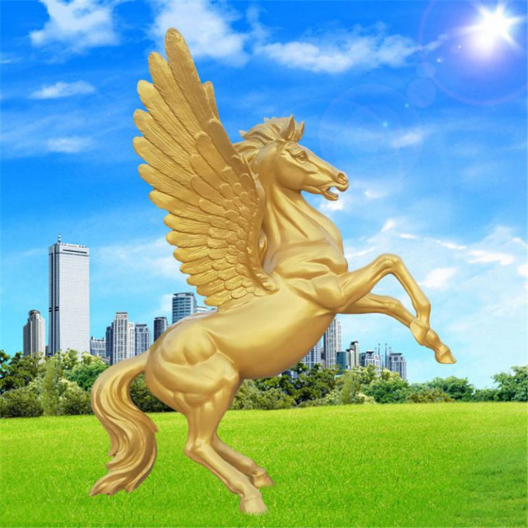 飞马街边景观铜雕