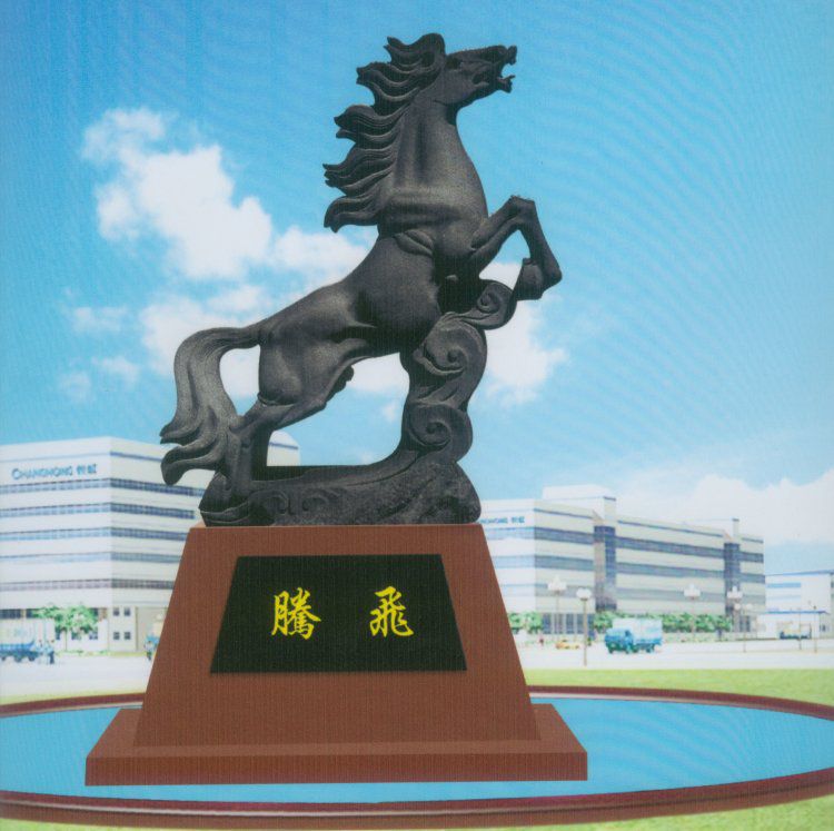 青铜展翅马动物铜雕