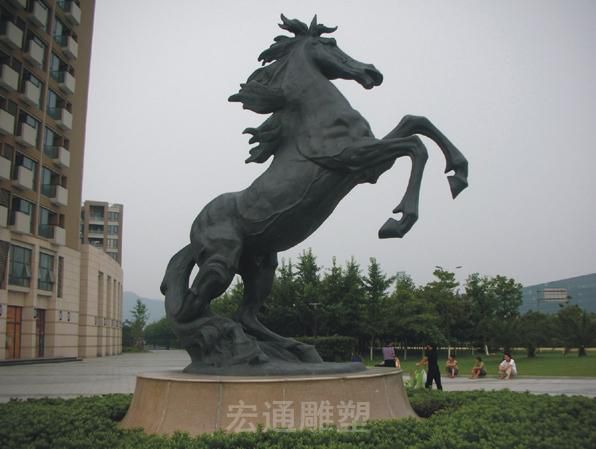 动物马抽象景观铜雕