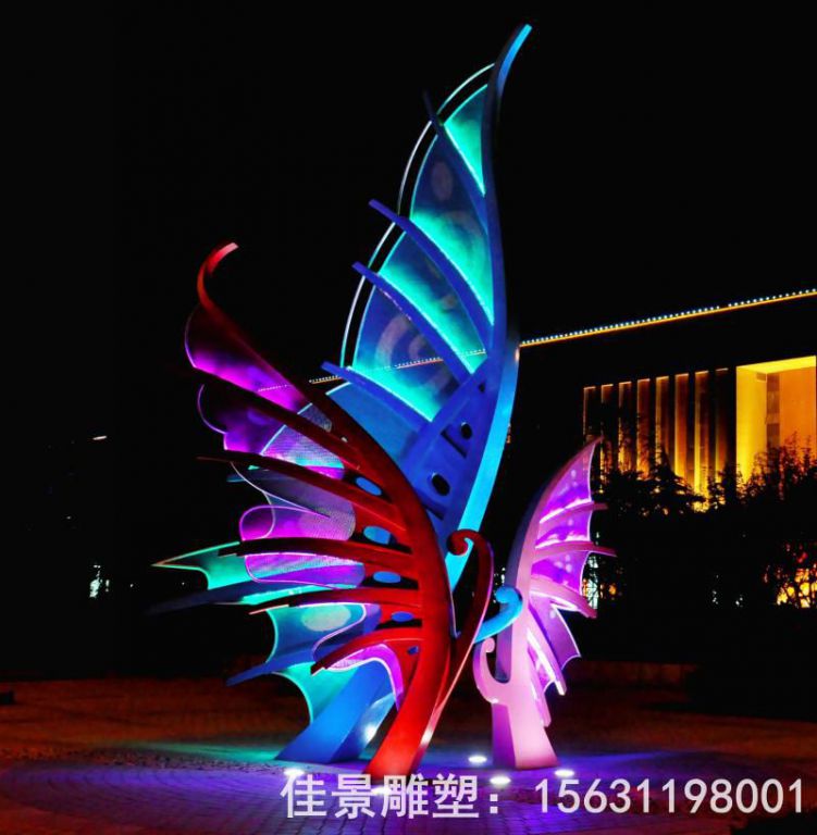 黄蝶漫舞不锈钢景观雕塑