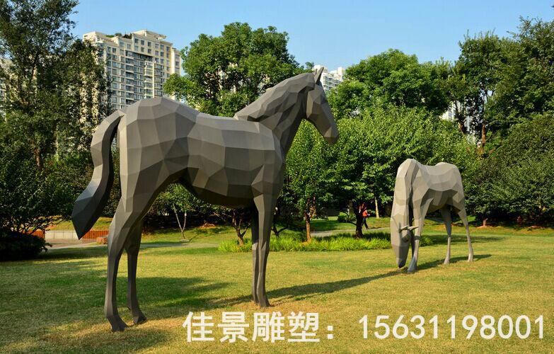 八骏马公园景观铜雕