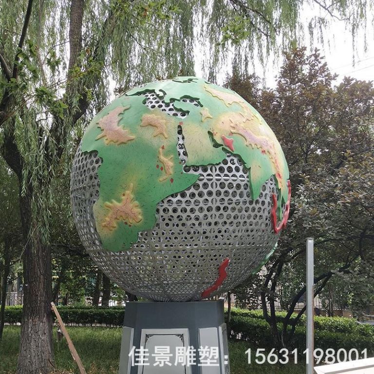 地球仪不锈钢商场雕塑