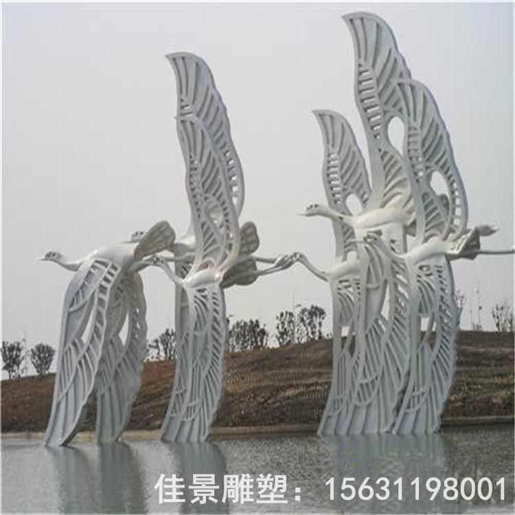 飞翔大雁不锈钢动物雕塑