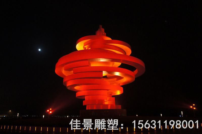 发光不锈钢城市景观雕塑