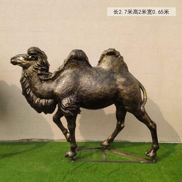 沙漠骆驼景观标志铜雕