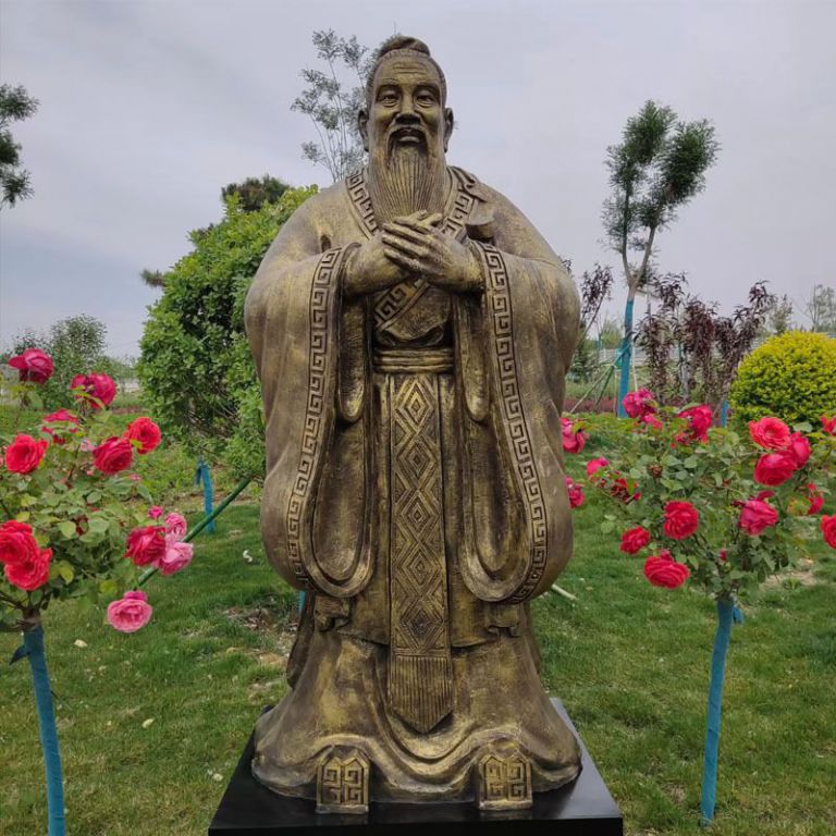 教育家孔子城市标志铜雕