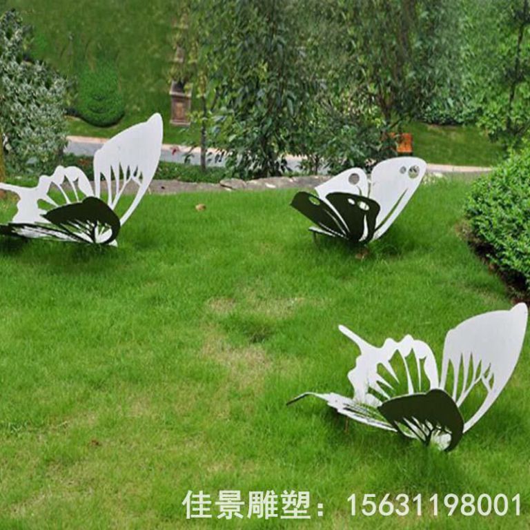 展翅蝴蝶不锈钢景观雕塑