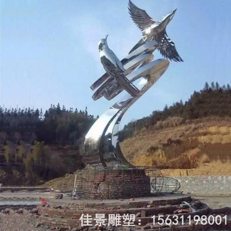 镜面鸽子景观不锈钢雕塑