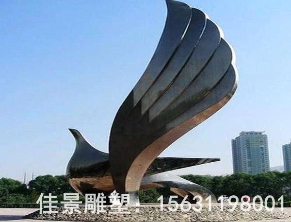 镜面鸽子庭院不锈钢雕塑