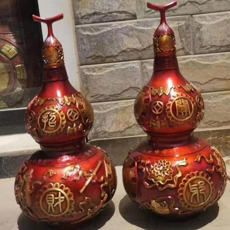 招财葫芦景区标志铜雕