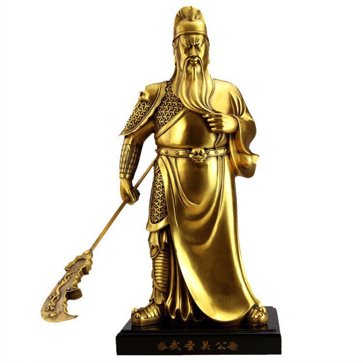 金色关公园林标志铜雕