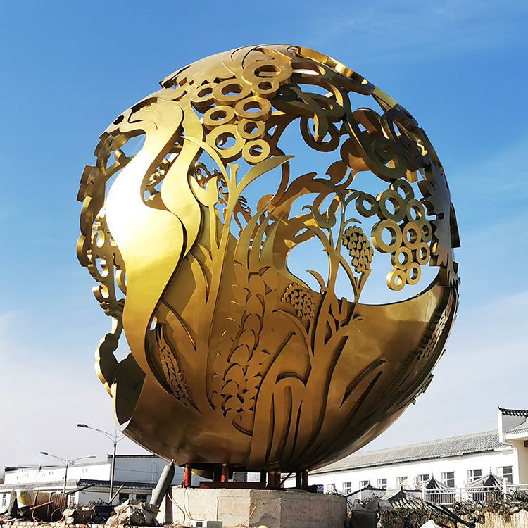 镂空标志不锈钢景观雕塑