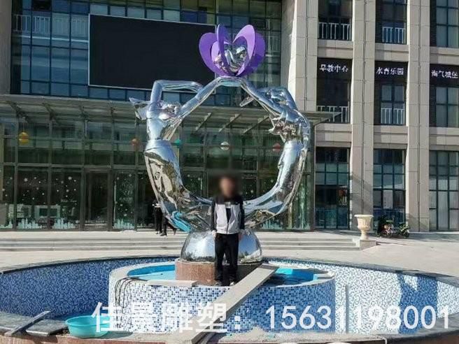抽象人物不锈钢景区雕塑