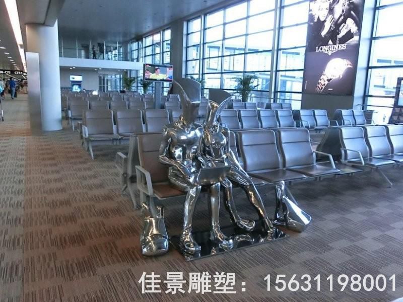 抽象人物不锈钢户外雕塑