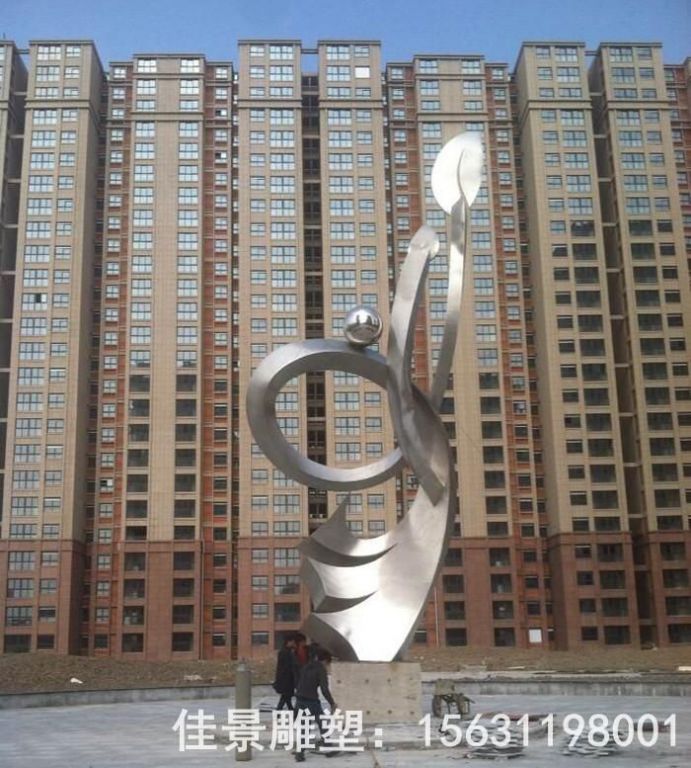 不锈钢景区镜面标志雕塑