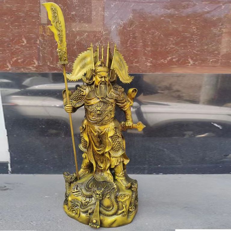 街头名将关公人物铜雕