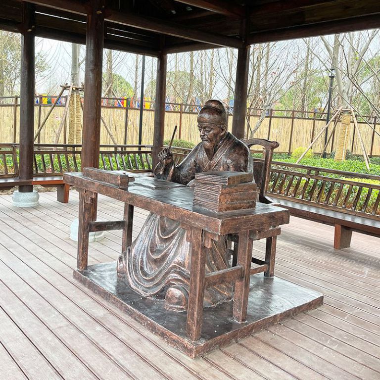 古代人物景观城市铜雕