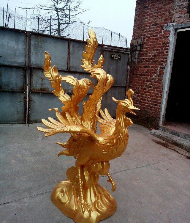 神兽凤凰庭院动物铜雕