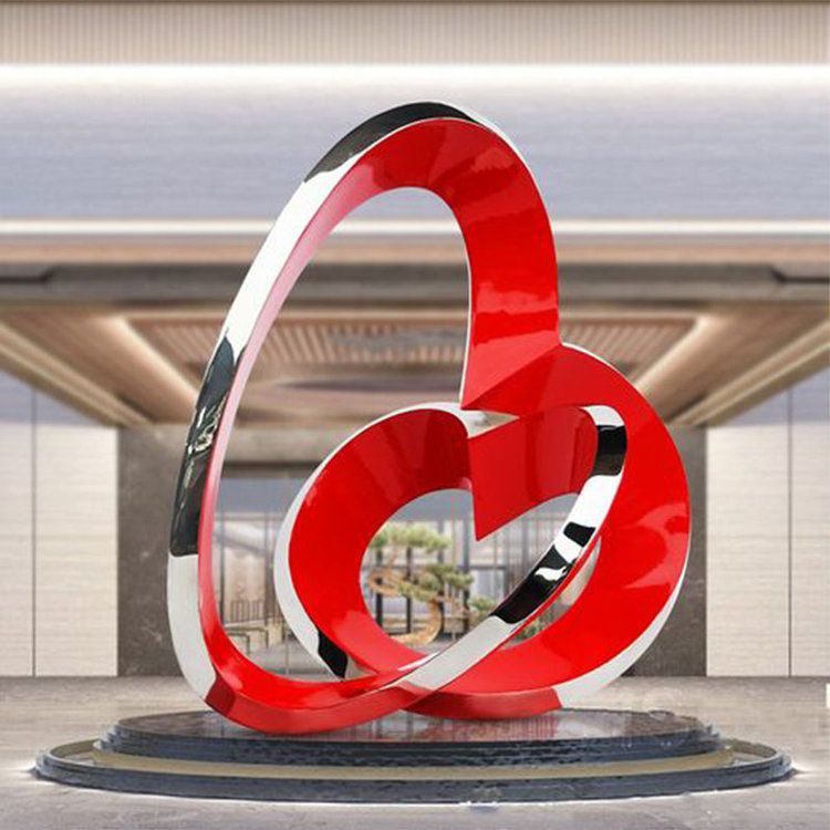 彩绘爱心城市不锈钢雕塑