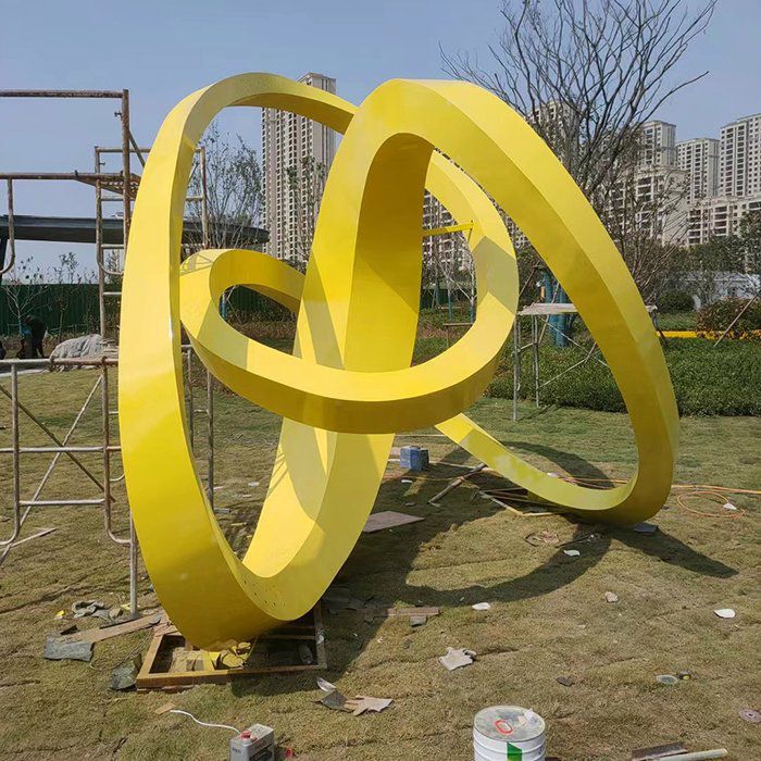 异形圆环景区不锈钢雕塑