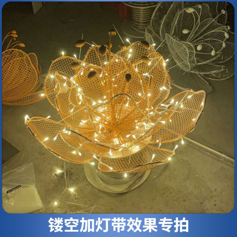 抽象花朵不锈钢校园雕塑