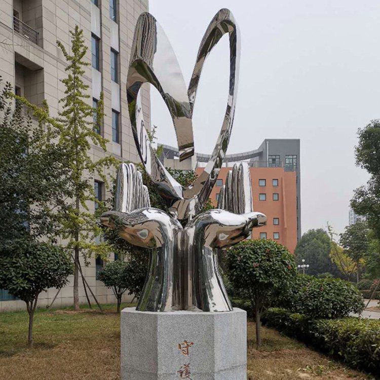 镜面标志不锈钢景观雕塑