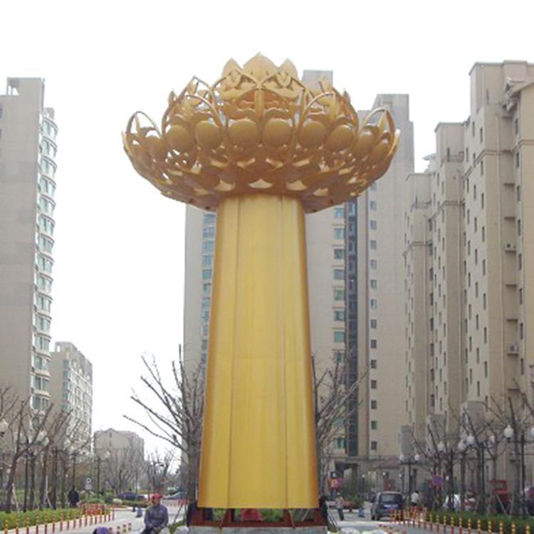 金色标志景观抽象铜雕