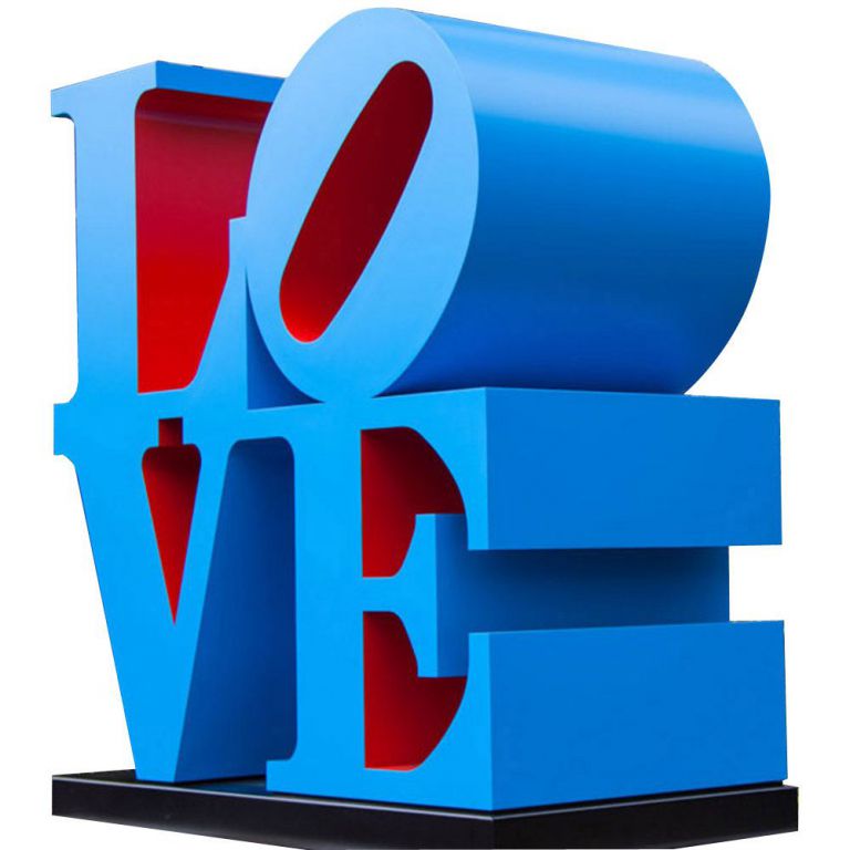抽象love不锈钢景观雕塑