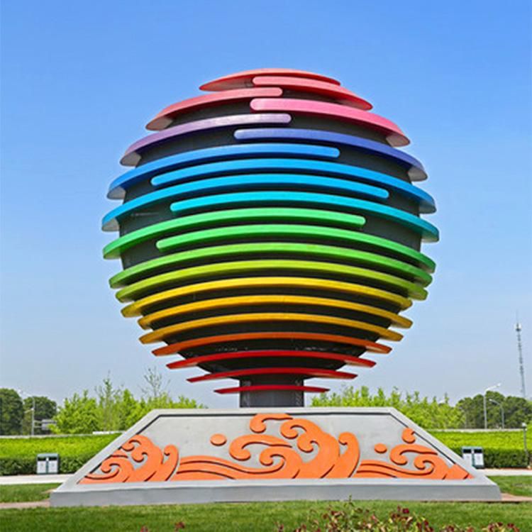镂空艺术圆球不锈钢雕塑