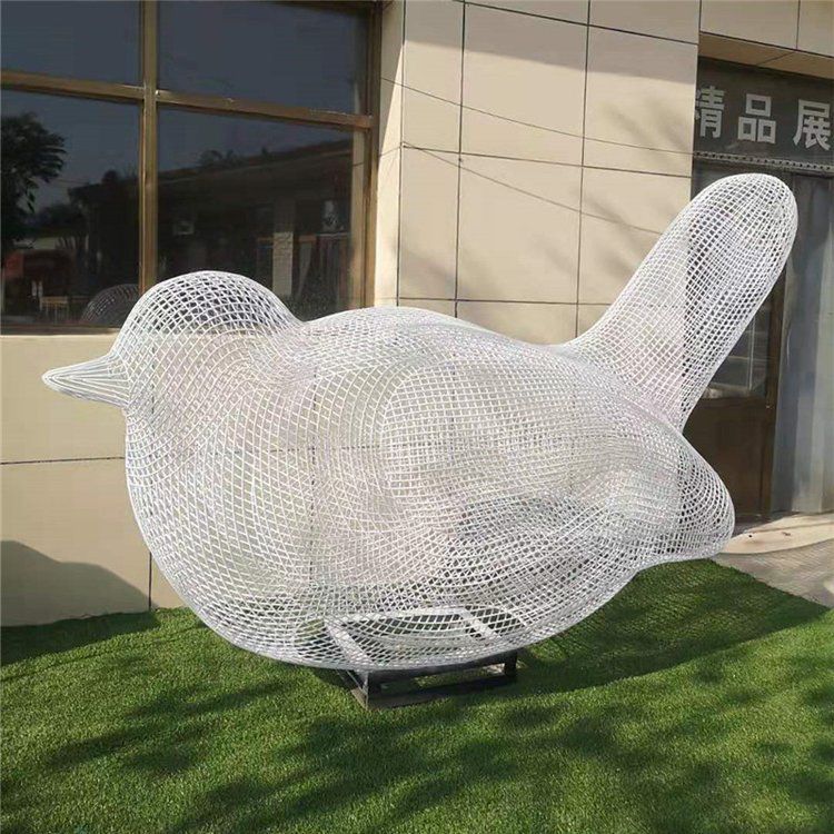 镂空小鸟不锈钢城市雕塑