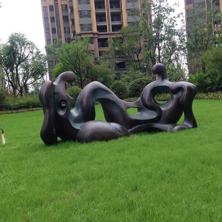 抽象人物标志景观铜雕
