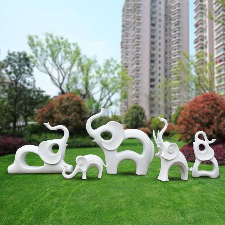 不锈钢大象镂空景观雕塑