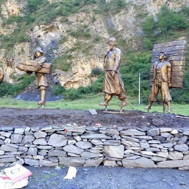 城市茶马古道文化铜雕