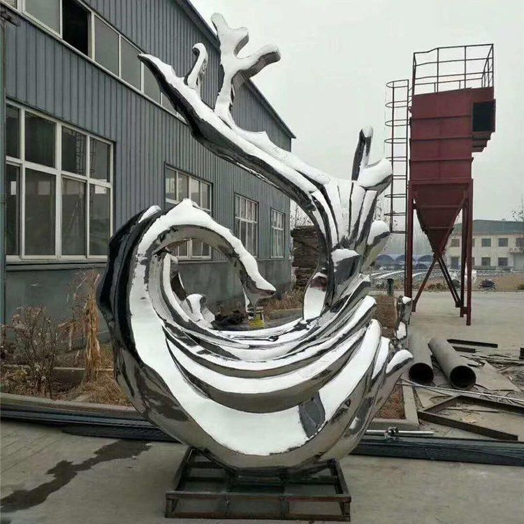 镜面海浪文化景观雕塑