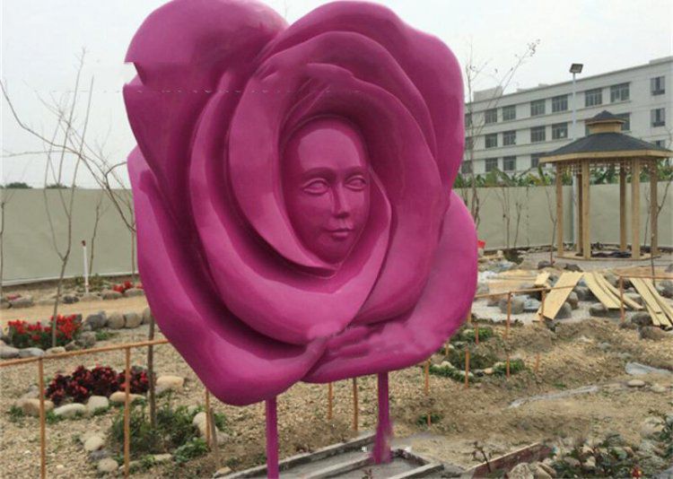 不锈钢花朵植物文化景观雕塑