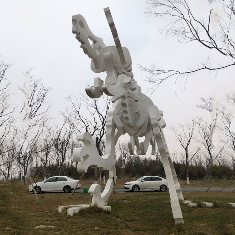 不锈钢城市恐龙动物雕塑