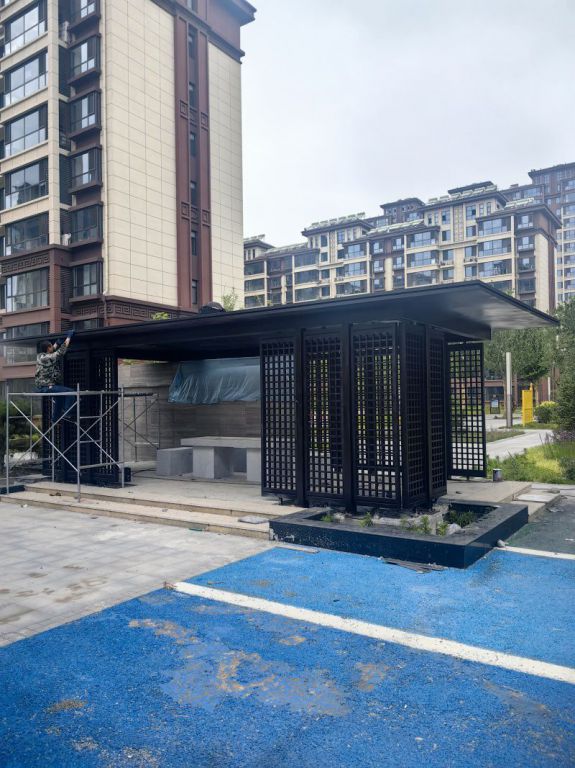 钢结构廊架 不锈钢雕塑