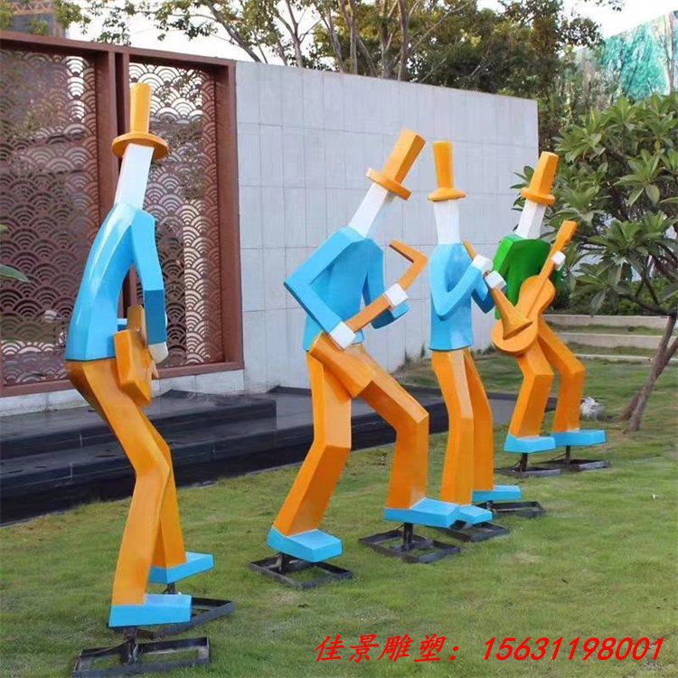 音乐主题不锈钢人像雕塑