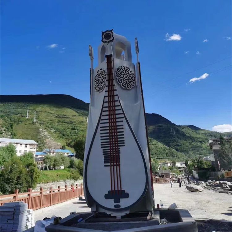 琵琶雕塑大型铁艺琵琶景观摆件