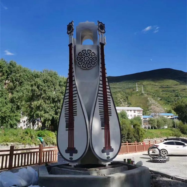 琵琶雕塑 琴行学校音乐设计