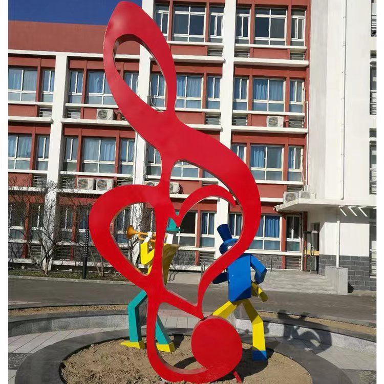 广场摆件不锈钢音符雕塑