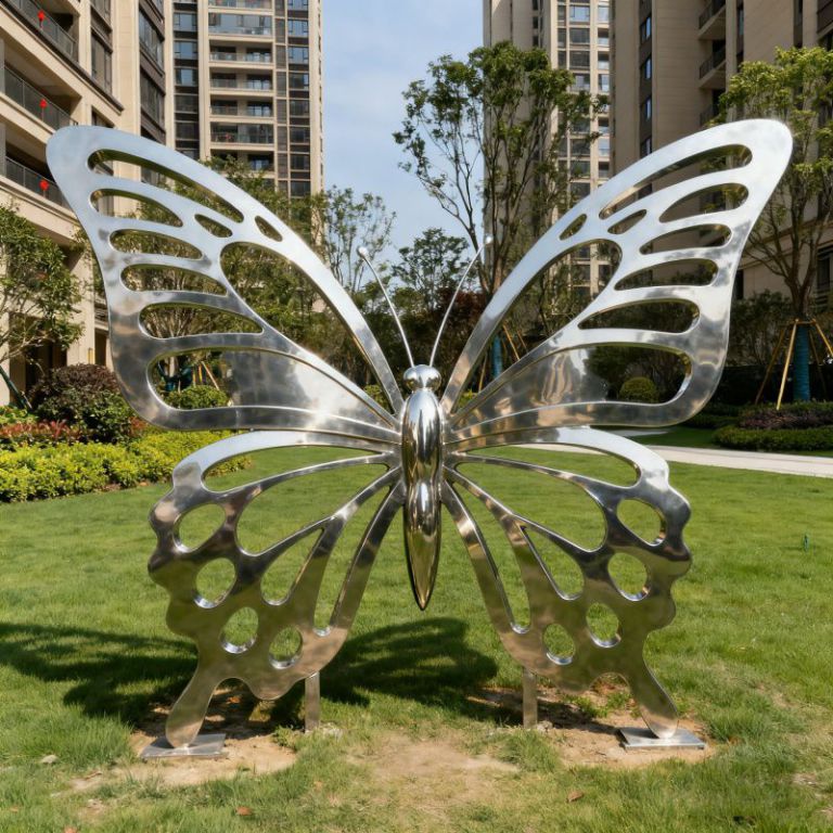 镜面不锈钢蝴蝶雕塑