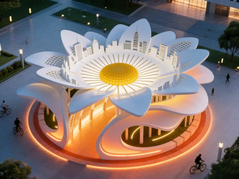 大型花朵廊架雕塑