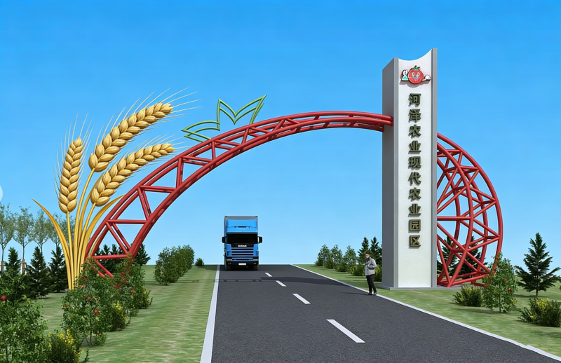 景观雕塑厂家 不锈钢拱门雕塑