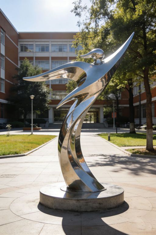 校园不锈钢人物雕塑