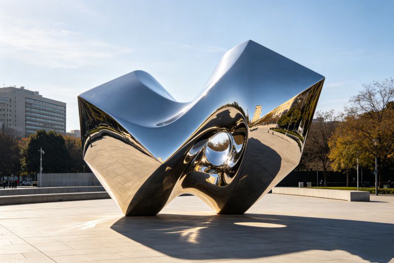 抽象造型 不锈钢景观雕塑厂家