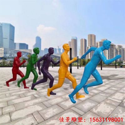 不锈钢抽象运动跑步人物雕塑