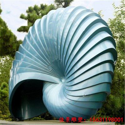 公园不锈钢抽象海螺雕塑